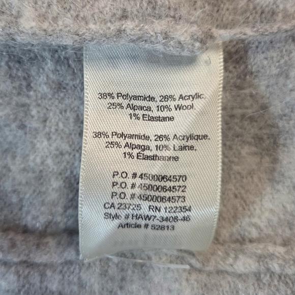 Wilfred Longline Open-Front Cardigan Heather Grey Size Large - Picture 9 of 10